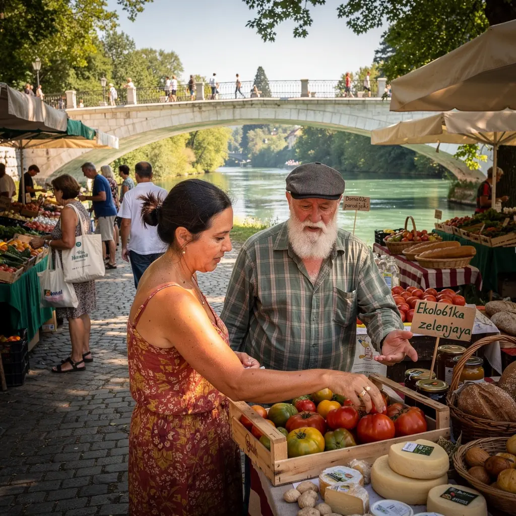 Slovenian farm-to-table dining experience in nature.